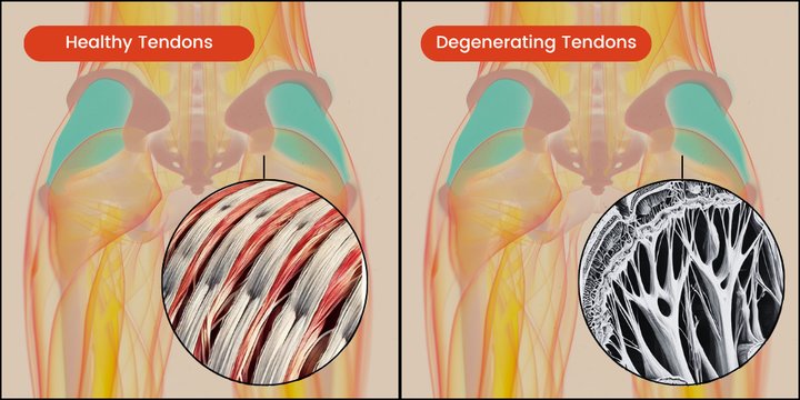 Tendons start to degenerate diagram